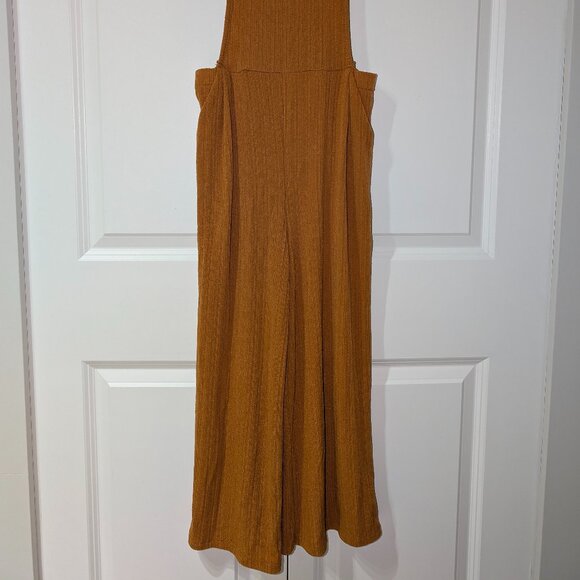 SIENNA SKY Jumpsuit Sleeveless W/ Pockets Wide Leg Knit Burnt Orange - Picture 2 of 3